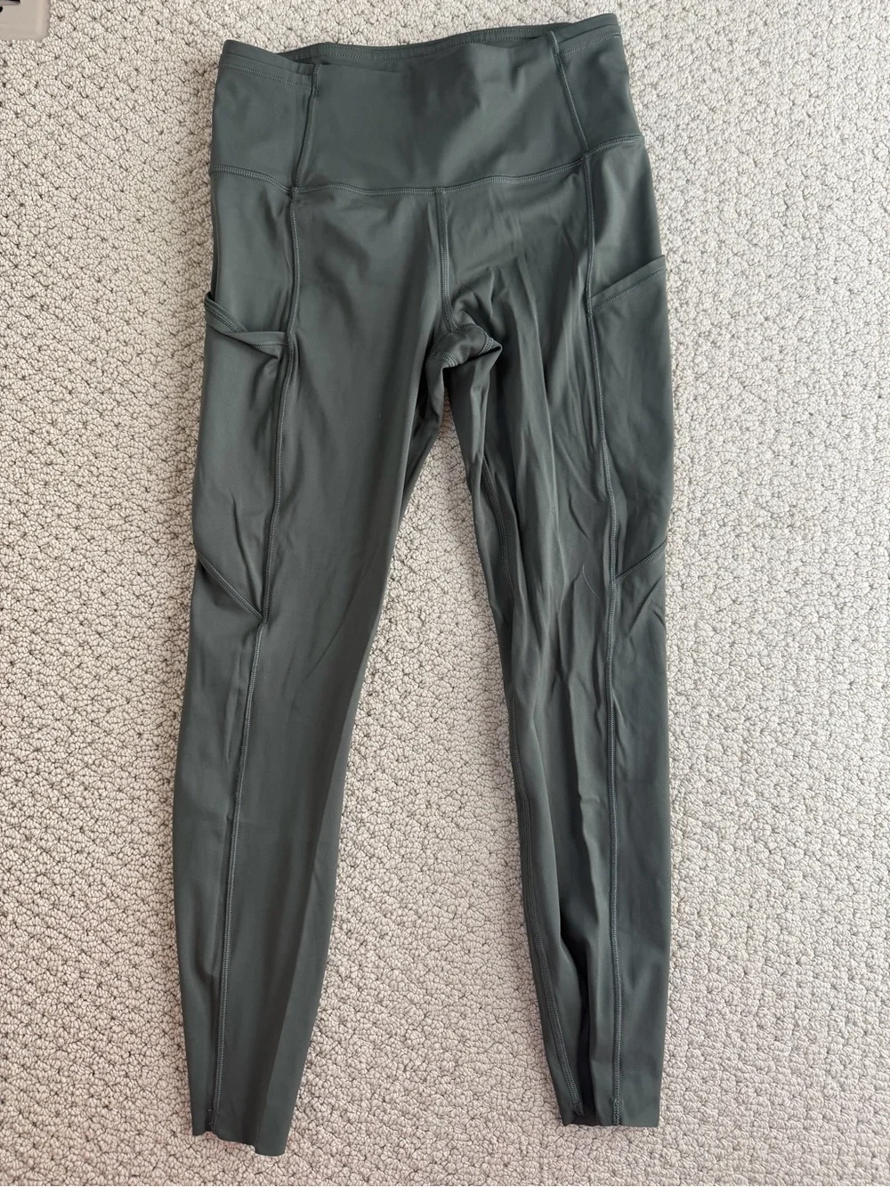 lululemon athletica Dark Olive Green High-Rise Leggings with Side Pockets